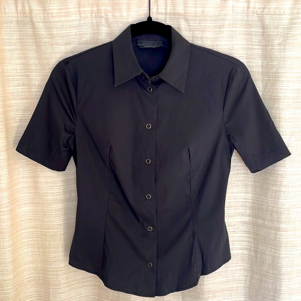 PRADA | Vintage 1990s | Short sleeve t-shirt | size 38, black